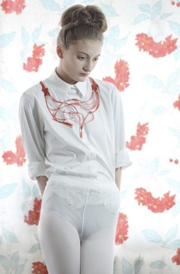 画像4: Hairy sock/Ruta Kiskyte pencil drawing fake hair necklace (4)