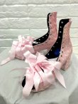 画像1: MIKIO SAKABE (ミキオサカベ) RIBBON SHOES shiny pink (1)