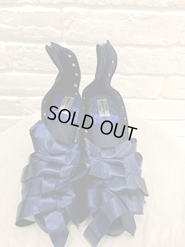 画像3: MIKIO SAKABE (ミキオサカベ) RIBBON SHOES navy ×sakura (3)