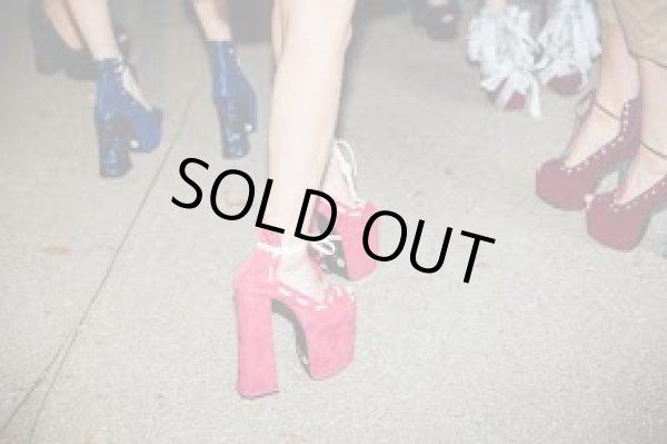 画像4: MIKIO SAKABE (ミキオサカベ) RIBBON SHOES navy ×sakura (4)