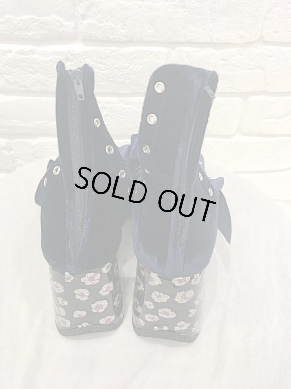 MIKIO SAKABE (ミキオサカベ) RIBBON SHOES navy ×sakura - The