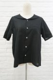 画像1: sowa  (ソーワ) sailor blouse black アクリルボタン (1)