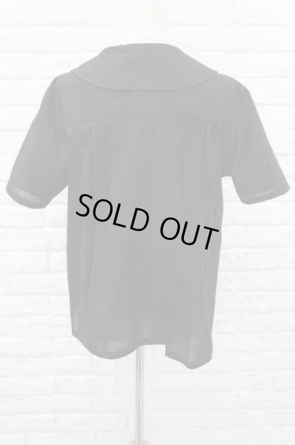 画像3: sowa  (ソーワ) sailor blouse black アクリルボタン (3)