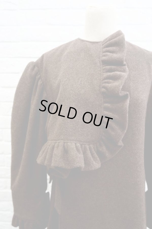 画像5: DECO depuis 1985 (デコ ドゥピュイイチキューハチゴー) assymetry frill coat brown (5)