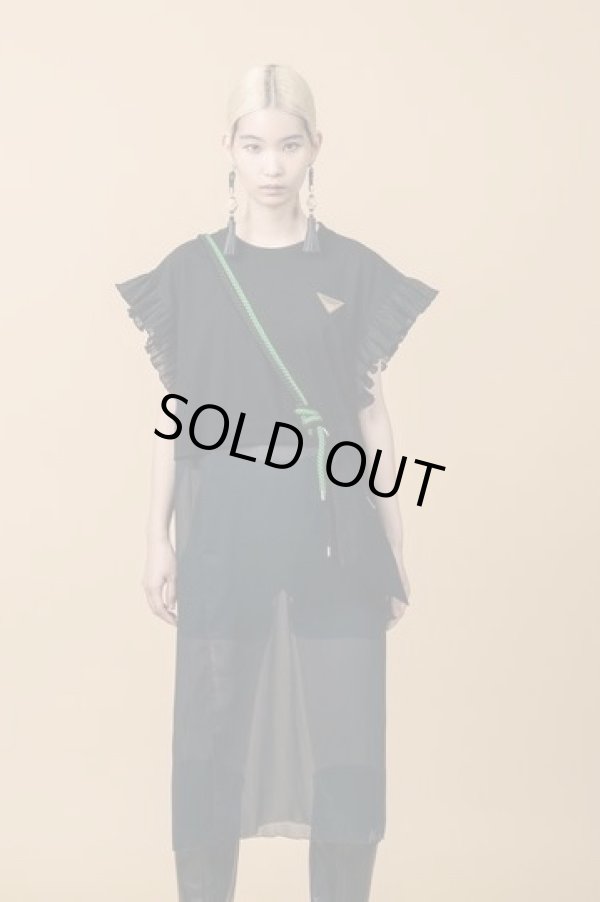 画像1: NON TOKYO (ノントーキョー ）FRILL NO SLEEVE ONE-PIECE BLACKxNAVY (1)