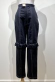 画像1: DECO depuis 1985 vintage denim frill pants black (1)