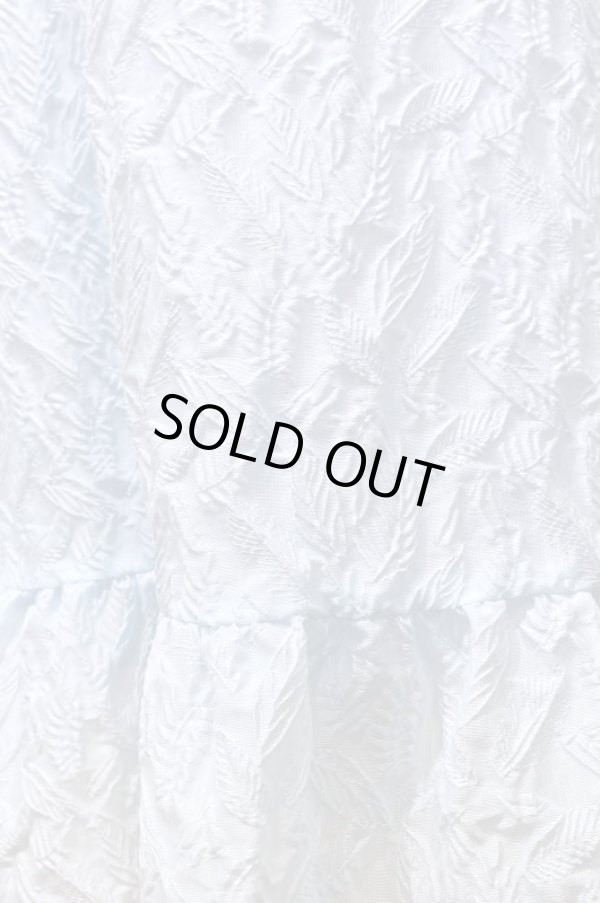 画像4: LOKITHO BOTANICAL EMBOSS SKIRT BLUE (ギャラハモオリジナル） (4)