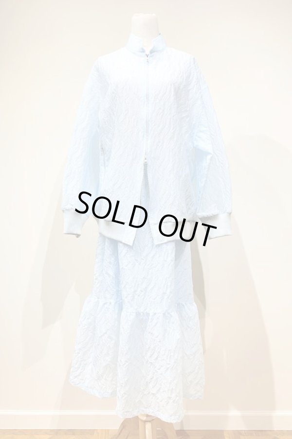 画像5: LOKITHO BOTANICAL EMBOSS SKIRT BLUE (ギャラハモオリジナル） (5)