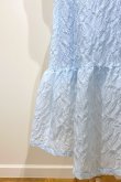 画像3: LOKITHO BOTANICAL EMBOSS SKIRT BLUE (ギャラハモオリジナル） (3)