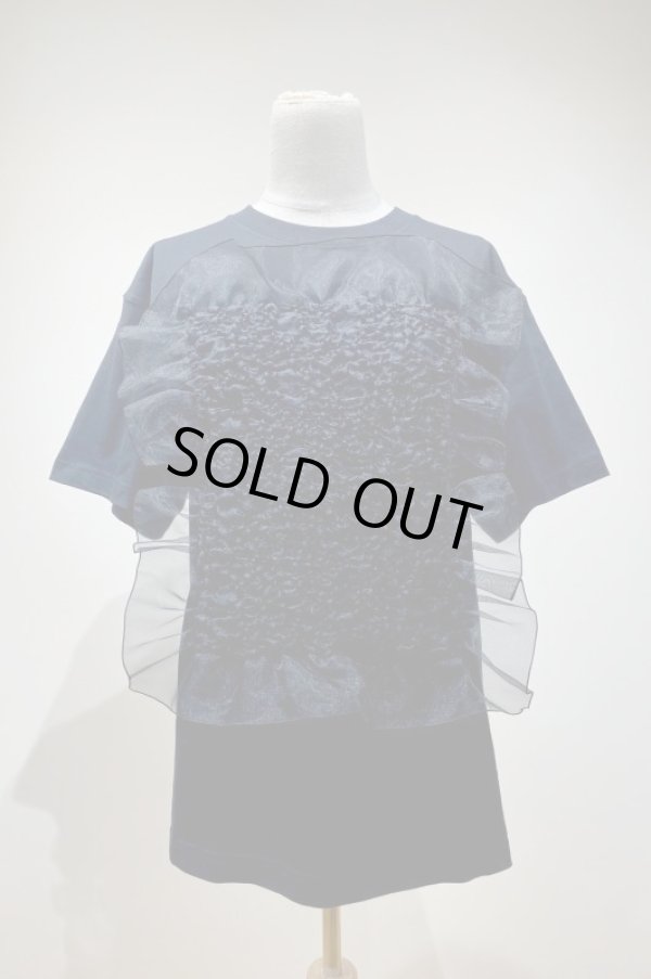 画像2: YuumiARIA EMBROIDERY FRILL T-SHIRTS black (2)