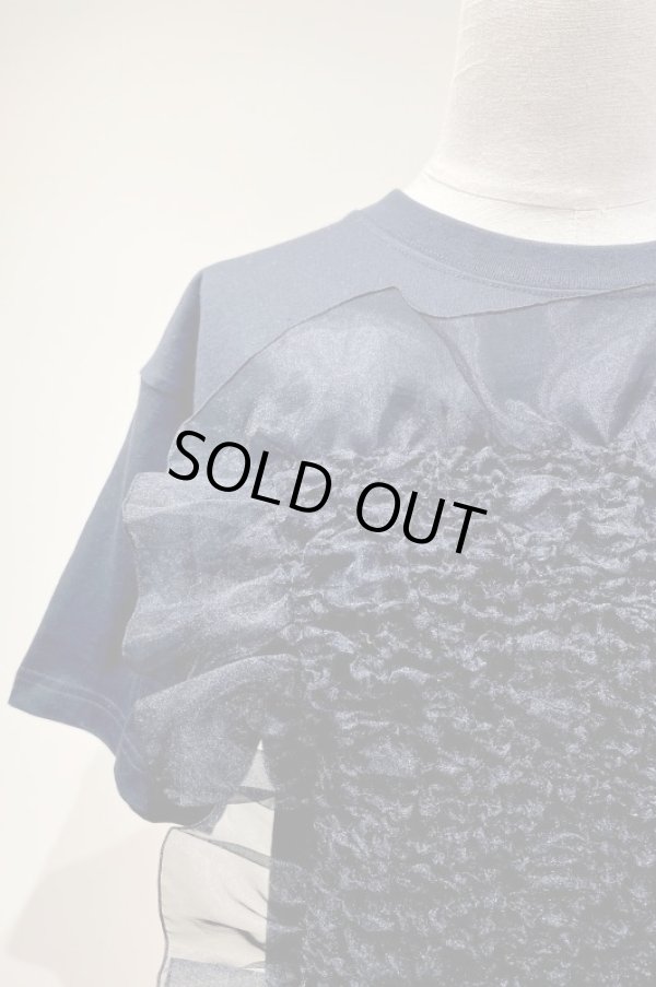 画像1: YuumiARIA EMBROIDERY FRILL T-SHIRTS black (1)