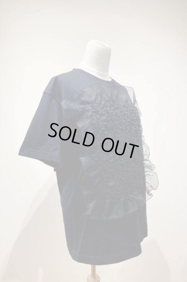画像3: YuumiARIA EMBROIDERY FRILL T-SHIRTS black (3)