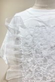 画像1: YuumiARIA EMBROIDERY FRILL T-SHIRTS white white (1)