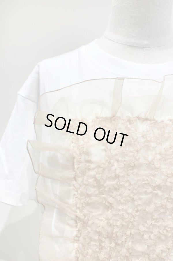 画像3: YuumiARIA EMBROIDERY FRILL T-SHIRTS white beige (3)