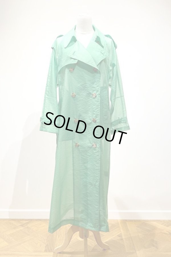 画像1: yuumi ARIA SHEAR TRENCH COAT green (1)