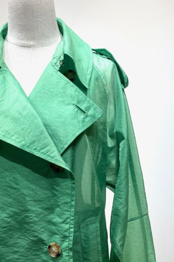 yuumi ARIA SHEAR TRENCH COAT green