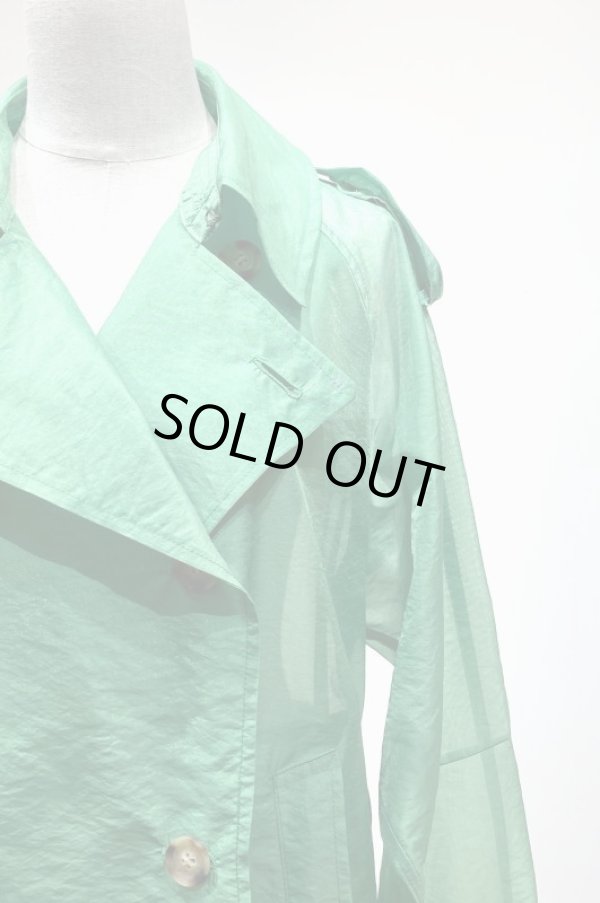 画像2: yuumi ARIA SHEAR TRENCH COAT green (2)