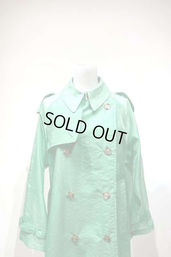 画像3: yuumi ARIA SHEAR TRENCH COAT green (3)