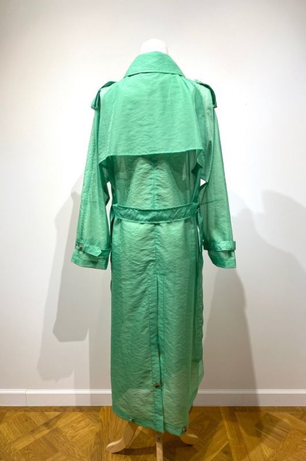画像4: yuumi ARIA SHEAR TRENCH COAT green (4)