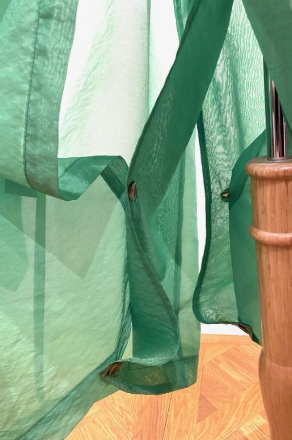 画像6: yuumi ARIA SHEAR TRENCH COAT green (6)