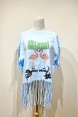 画像1: NON TOKYO FRINGE PRINT TOP  (1)