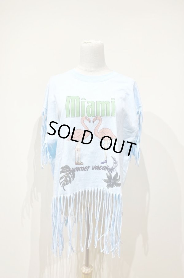 画像1: NON TOKYO FRINGE PRINT TOP  (1)