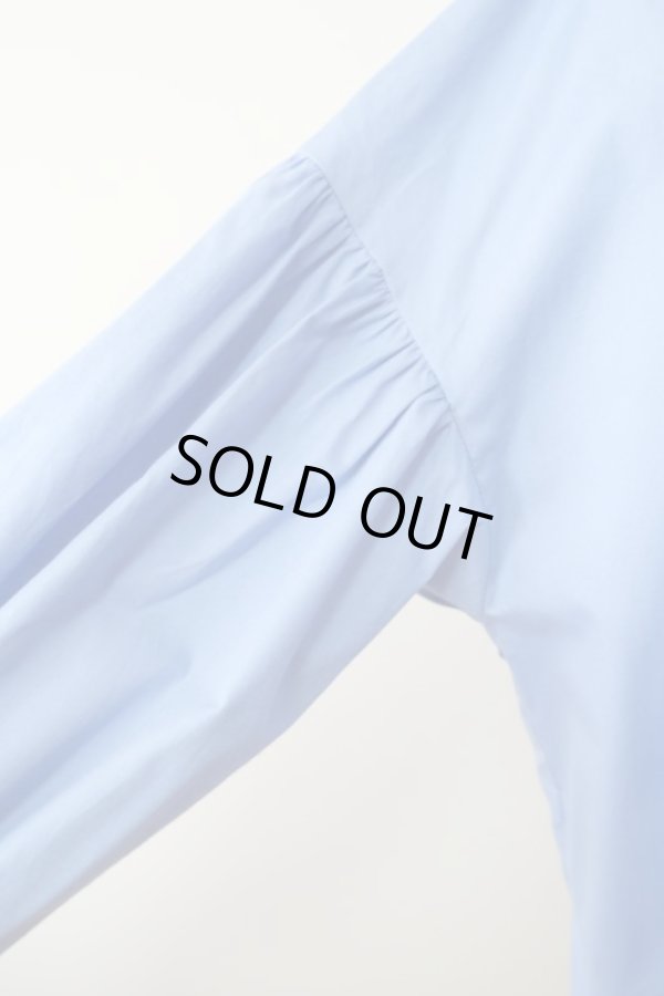 画像4: youmolaugh ギャザーネックNight シャツ blue (4)