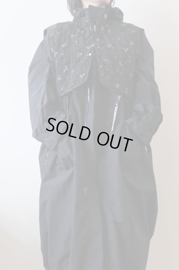 画像6: DECO depuis 1985 FLOWER QUILT VEST black (6)