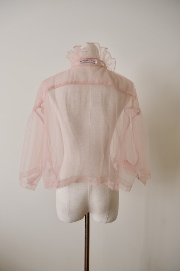 画像4: MIKIOSAKABE Sheer Frill Blouse Baby Pink (4)