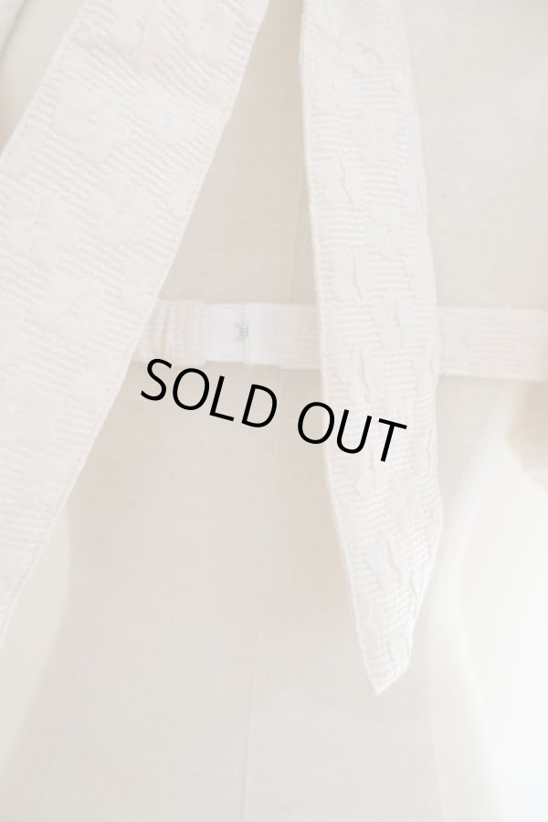 画像5: DECO depuis 1985 (デコ ドゥピュイイチキューハチゴー) SILVER FOIL JAQUARD BRA TOPS white (5)