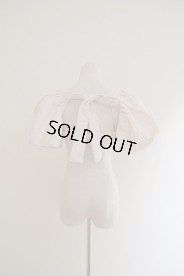 画像3: DECO depuis 1985 (デコ ドゥピュイイチキューハチゴー) SILVER FOIL JAQUARD BRA TOPS white (3)