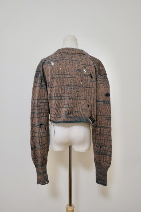 画像3: YuumiAria(ユウミアリア)mix knit cardigan khaki (3)