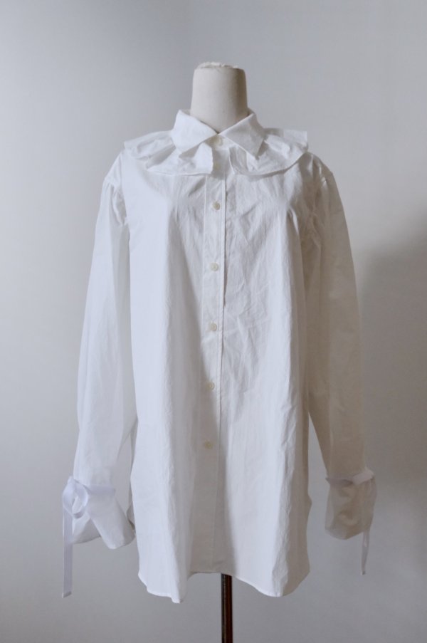 画像1: Yuumi ARIA COLLER FRILL SHIRTS white (1)