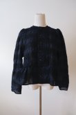 画像1: Yuumi ARIA BORDER CARDIGAN navy black (1)