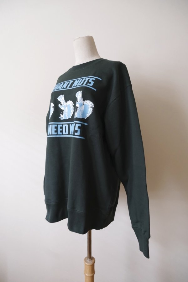 画像2: NON TOKYO PRINT SQUIRREL PULLOVER SWEAT green (2)