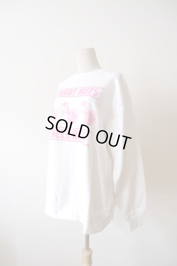 画像2: NON TOKYO PRINT SQUIRREL PULLOVER SWEAT white (2)