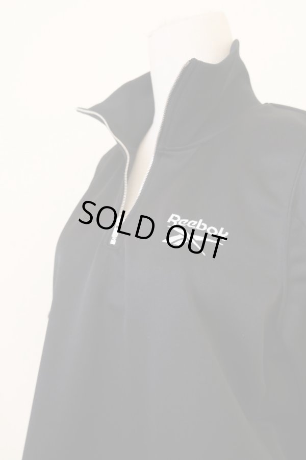 画像4: naokitomizuka × Reebok half Zip deformed sweatshirt black (4)