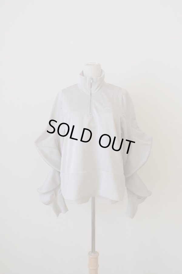 画像2: naokitomizuka × Reebok half Zip deformed sweatshirt beige (2)