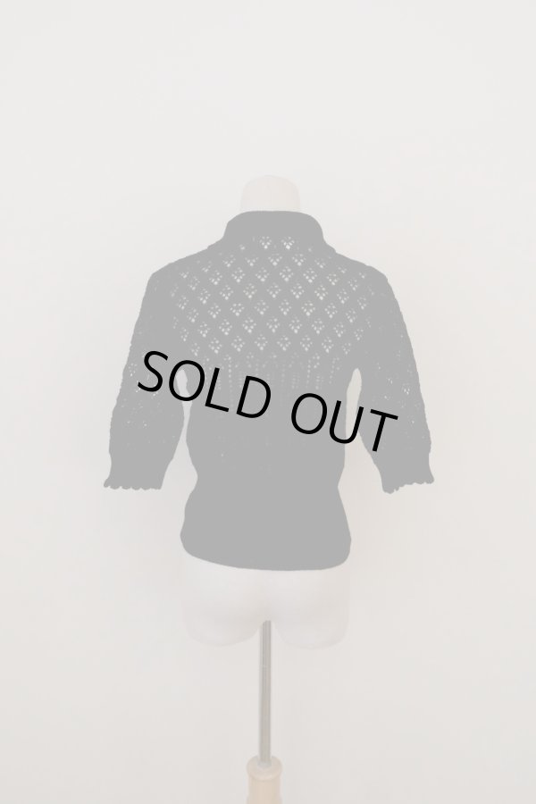 画像2: naokitomizuka (ナオキトミヅカ) openwork knittinng pullover  black (2)