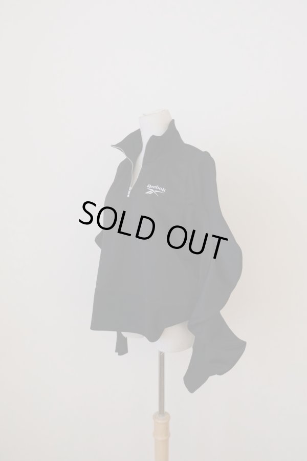 画像2: naokitomizuka × Reebok half Zip deformed sweatshirt black (2)