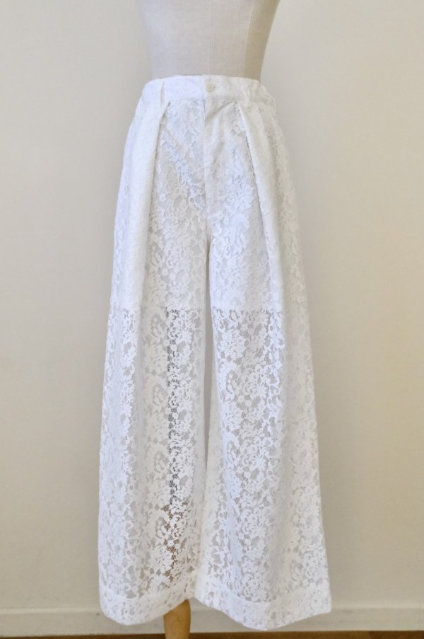 画像3: naokitomizuka (ナオキトミヅカ) lace pants white 36size (3)