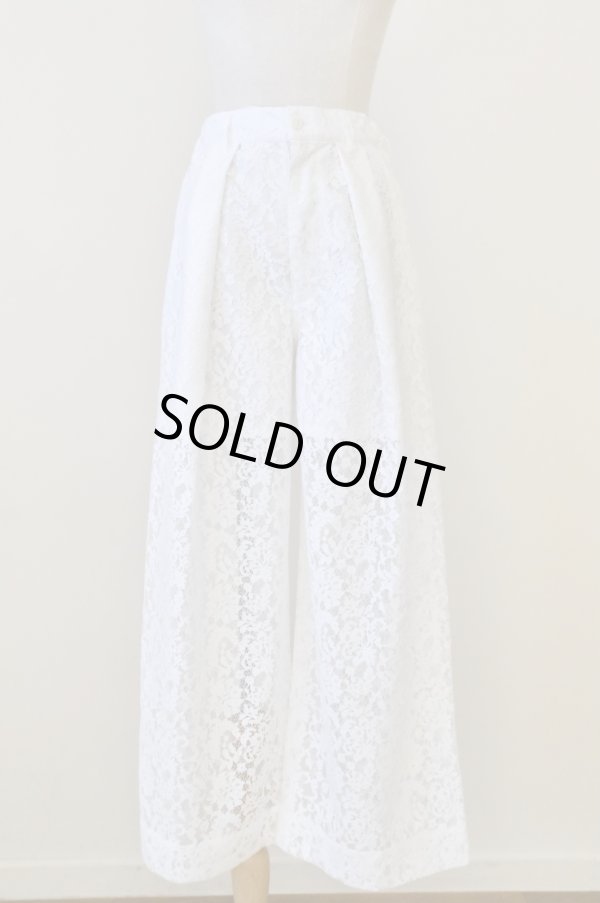 画像3: naokitomizuka (ナオキトミヅカ) lace pants white 36size (3)