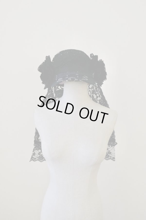 画像5: naokitomizuka (ナオキトミヅカ) lace mix hat black (5)