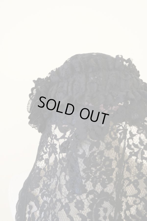 画像3: naokitomizuka (ナオキトミヅカ) lace mix hat black (3)