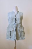 画像1: DECO depuis 1985  ORGANIC CORDUROY VEST MINT (1)