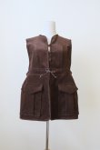 画像1: DECO depuis 1985  ORGANIC CORDUROY VEST BROWN (1)