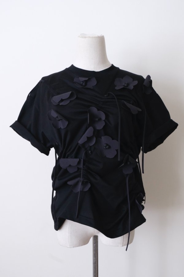 画像2: RIV NOBUHIKO (リブ ノブヒコ）ANTHE FLOWER T-SHIRT black (2)