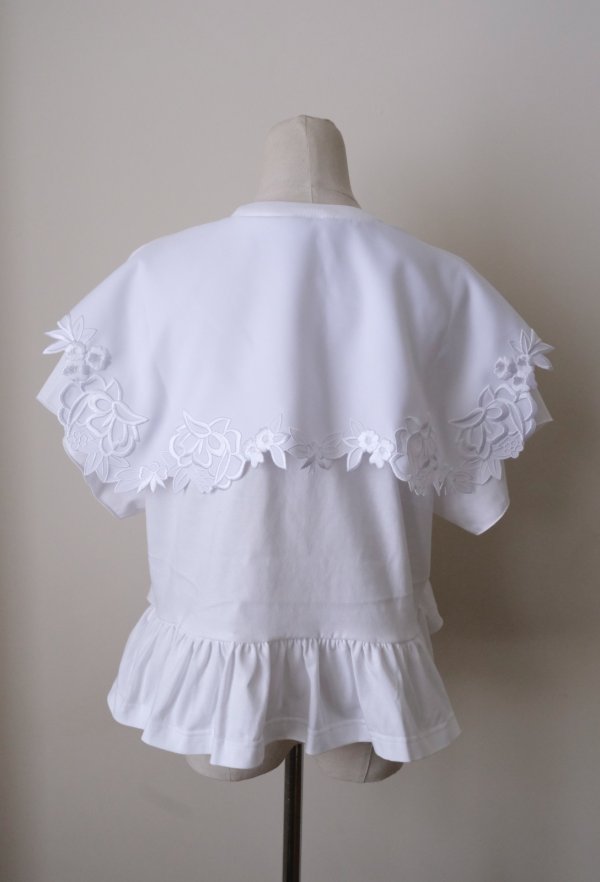 画像3: YuumiAria（ユウミアリア）EMB. Frill Tshirts white (3)