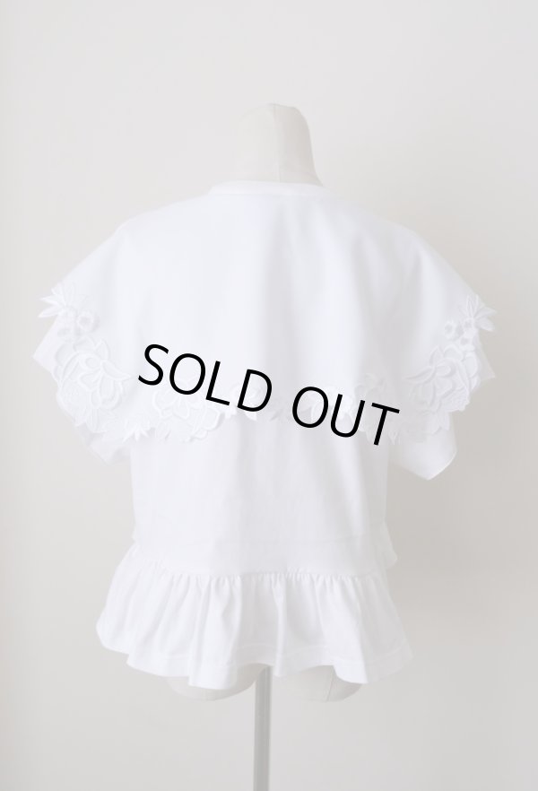 画像3: YuumiAria（ユウミアリア）EMB. Frill Tshirts white (3)