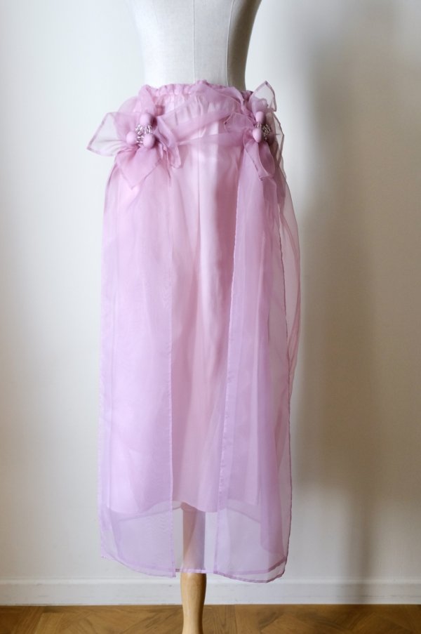 画像7: RIV NOBUHIKO (リブ ノブヒコ）MEU SHEER SKIRT pink (7)